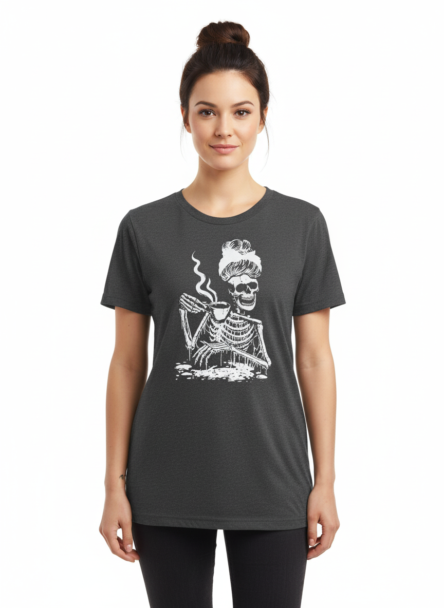 š Coffee & Chill Skeleton Tee ā