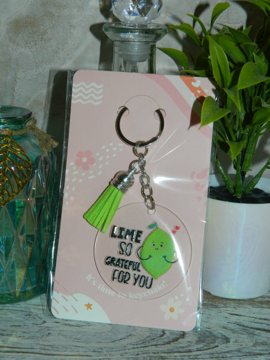 Lime Grateful Keychain 🍋💚