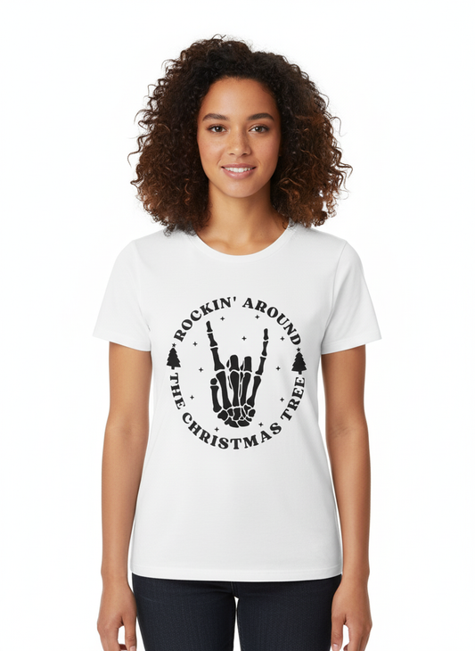 🤘 Rockin' Around the Christmas Tree T-Shirt 🎄