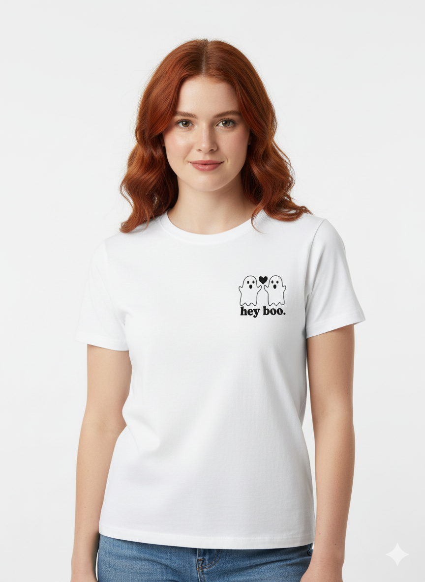 👻 hey boo. Cute Ghost T-Shirt 🖤