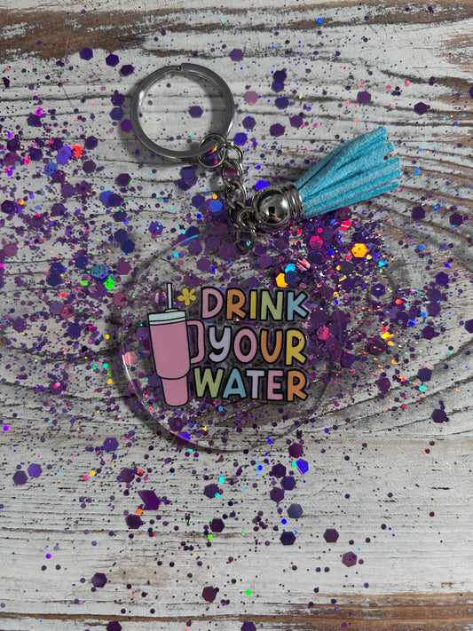 💧 Drink Your Water Keychain