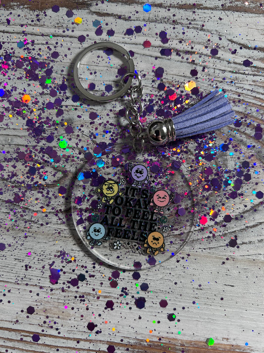 🌈 It’s Okay to Feel All the Feels Keychain