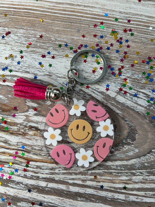 🌼 Smiley Daisy Keychain 🌸✨