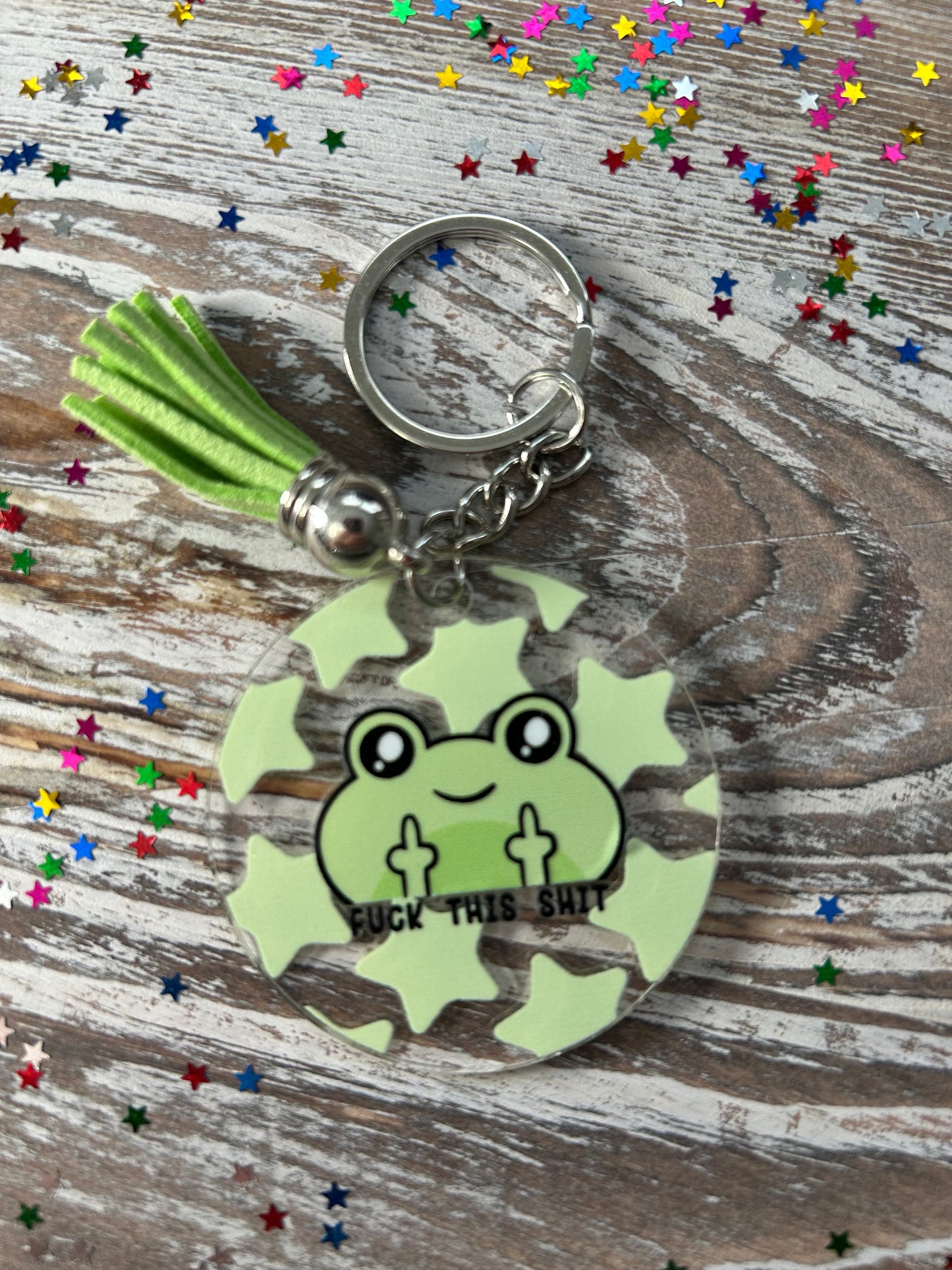 🐸 “Fck This Sht” Frog Keychain