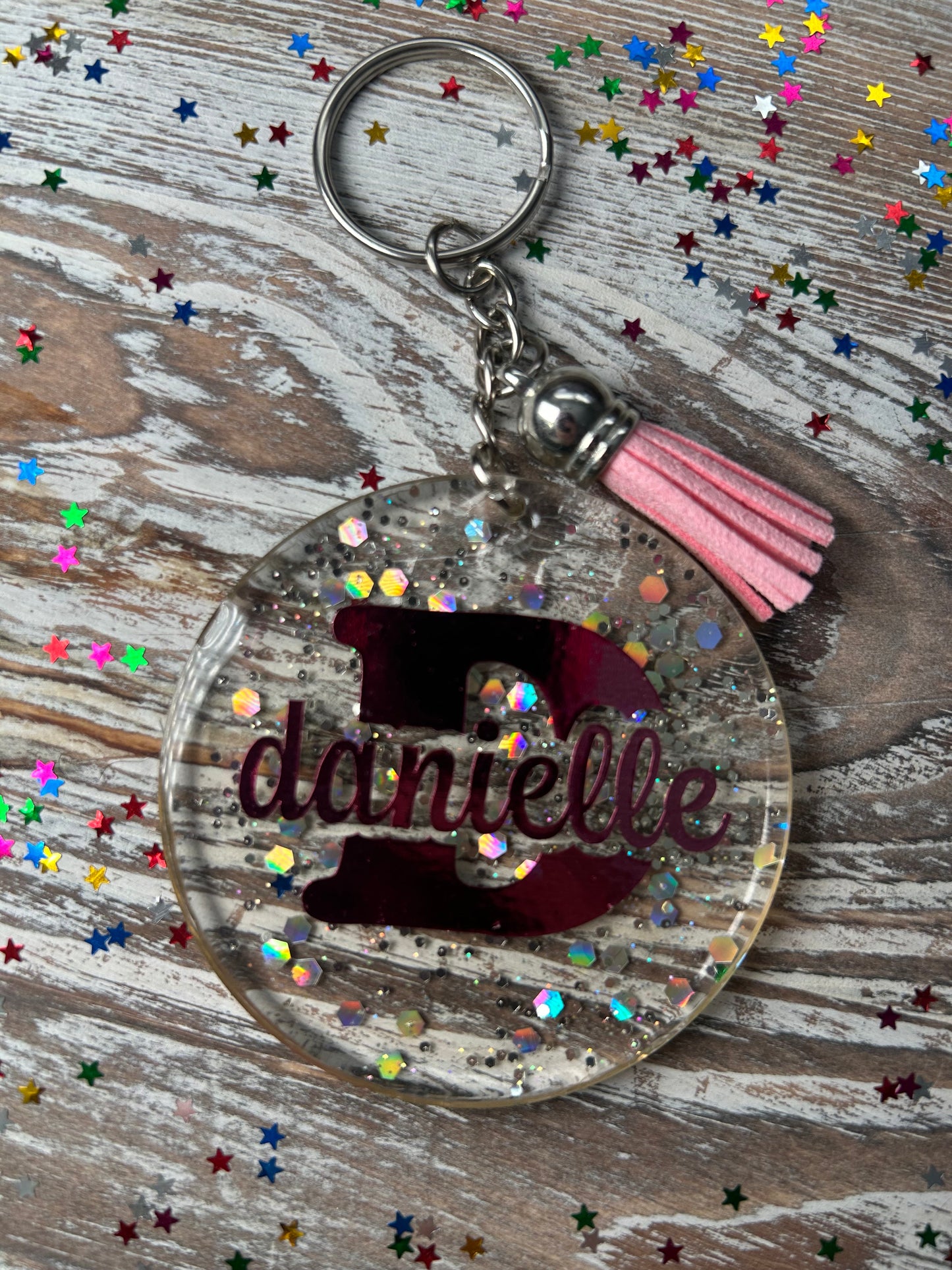 ✨ Custom Name Glitter Keychain ✨